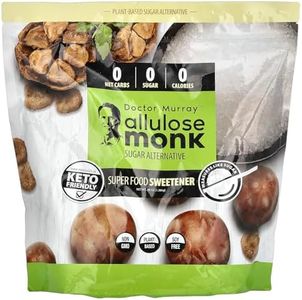 Dr. Murray's Allulose & Monk Fruit Natural Sweetener - 1:1 Sugar Substitute | Keto Friendly | Low Calorie | Metabolic Support | 48oz