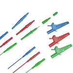 UNFUSED GS38 3 WIRE TEST LEADS - SUITABLE FOR ALL FLUKE 1651, 1652, 1653, 1654, 1662, 1663 & 1664FC MULTIFUNCTION TESTER - RED, BLUE & GREEN