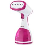 INALSA Garment Steamer for Clothes/fabric, Steam Iron -Vertical & Horizontal Steaming up to 20g/min, Travel Iron, 1200 Watt, 260 ml Water tank & 20 sec Fast Heating,1 Yr warranty,White/Pink (Steamax)