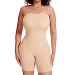 JOYSHAPER Strapless Shapewear Bodysuit with Built in Bra Tummy Control Slimming Body Shaper for Women Butt Lifter, Nude, X-Large