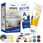 Bath & Tile Repair Kit 80g – Ceramic tile repair kit for bathtubs, Shower Trays, Sinks & countertops,(6 Colours Included) epoxy fixes chips, cracks & scratches on porcelain, marble, granite