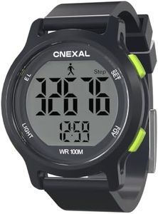 CNEXAL Minimalist Step Counter Watch 100M Waterproof No App Required (Blue)