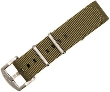 BluShark - Original Collection Military-Style Waterproof Watch Strap, Fits All Timepiece Brands, Durable Nylon Wristwatch Accessories with Stainless Steel Buckle, Olive Drab, 22mm