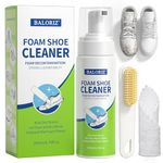 Shoe Cleaner Kit, 6.76 Oz White Shoe Cleaner with Brush and Towel, No-Rinse Foam Sneaker Cleaner Kit for White Shoes, Suede, Leather, Knit, Boots, Canvas, Fabric