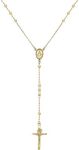 Carissima Gold Women's 9ct Yellow Gold Diamond Cut Rosary Necklace - 71cm/28', Yellow Gold, Diamond