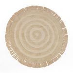 SASHAA WORLD Round Circular Patterned Cotton Tufted Rug | Rug for Living Room, Bathroom, Kitchen, Bedroom, Indoor & Outdoor | Visual Impact in Your Living Space | 100 Cm