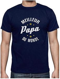 Green Turtle T-Shirts Meilleur Papa au Monde Fêtes des Peres Cadeau Anniversaire Papa Tshirt X-Large Marine