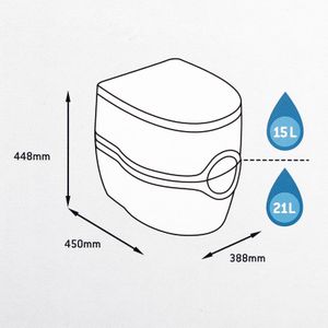 Thetford Porta Potti 565P Portable Toilet, White