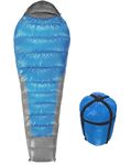 SAEROVIE Camping Sleeping Bag, Mummy Style Waterproof Warm and Cold Weather Sleeping Bag for Adults and Teens for Camping, Outdoor, Hiking & Backpacking Above 20 Degrees Fahrenheit (Blue)