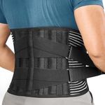 FREETOO Back Braces for Lower Back Pain Relief with 6 Stays, Breathable Back Support Belt for Men/Women for work , Anti-skid lumbar support belt with 16-hole Mesh for sciatica(L)