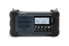 Roberts SOLARDAB99 FM/DAB/DAB+ Solar-Powered & Wind-up Portable Radio with Bluetooth, Flashlight and Emergency Siren, Blue