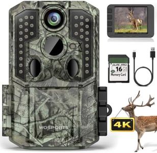 WOSPORTS Trail Camera(Non-Cellular Non-WiFi)56MP 4K 0.2S Trigger Motion Activated,Game Camera with Night Vision 2.0''LCD 120°Wide Trail Cam Lens for Outdoor Scouting Wildlife Monitoring Home Security