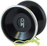 Black Yoyo King Ghost Bi Metal Aluminum and Steel Professional Trick Yoyo with Ball Bearing Axle and Extra String