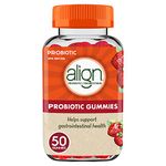 Align Probiotic Gummies, Helps Suppport Gastrointestinal Health, Made With Naturally Sourced Fruit Flavors, Strawberry Flavour, 50 Count