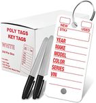 Poly Tag Key Tags with Ring (White)