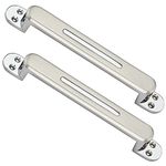 KHANAK Oppo Main Door Handle | Pull Handles | Door Handle for Home and OFFCE MATRIAL ZINC Alloy Size 8 Inch (Silver, 12)