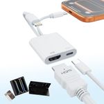 [MFi Certified] USB-C & Lightning to HDMI Adapter for iPhone 17/16/15 to TV/Projector, 4K@60Hz Digital AV Converter, iPad to TV Adapter, Apple Lightning to HDMI for iPad/MacBook/Samsung, 60W PD