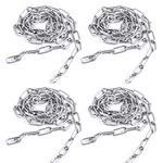 hannger Stainless Steel Chain Link, 1/8In × 3.28Ft Small Strong Chain Link Chain, Light Duty Chainlink Utility Metal Decorative Chain Camping Pet Dog Chain Hanging Chain for Bird Feeder Planters Signs