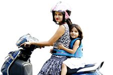 KIDSAFE Belt - Two Wheeler Child Belt - World's 1st, Trusted & Leading (Cool Blue Eyes)