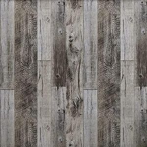 MulYeeh 17.7'' x 472'' Gray Wood Wallpaper Wood Peel and Stick Wallpaper Faux Wood Plank Paper Wood Self-Adhesive Removable Wall Covering Prepasted Decorative Vinyl Film Shiplap