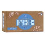 Dryer Sheets, 80 Bulk Loads - Laundry Fabric Softener Strips to Guard Against Static - Non Toxic for Sensitive Skin - Zero Waste and Plastic Free - Lightly Scented with Wrinkle Release Technology