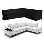 J&C Patio Sectional Sofa Cover Heavy Duty 420D Left L Shape Patio Furniture Cover Outdoor Sofa Covers Waterproof Outdoor Sectional Couch Covers Waterproof Patio Couch Covers for Outdoor Furniture