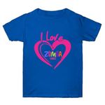 Unisex Zumba Training Clothing Fashion Casual Love Print Crew Neck Tee Zumba Loose Dance Fitness Short Sleeve Top I Love Zumba Printed T-Shirt