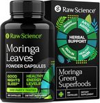 Moringa Capsules Made with Moringa Powder, Super Greens & Superfood Moringa Supplement, Pure Moringa Leaves for Energy, Metabolism & Immune Support, Detox & Antioxidants with Malunggay - 60 Vegan Caps