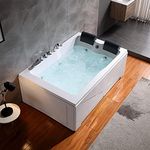 Empava Whirlpool Bathtub Massage Soaking SPA Chromatherapy Jets Tub Model 2021 71JT667B