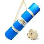 Boldfit Yoga mat for Women and Men with Strap EVA Material 4mm Extra Thick Exercise mat for Workout Yoga Fitness Pilates and Meditation, Anti Tear Anti Slip For Home & Gym Use, Blue