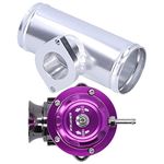 Blow off Valve 2.5in Flange Pipe Kit, Aluminium Turbo Blow Off Valve, OEM: SDD-BOVGRSBL, FPG250 Fit for TYPE S/TYPE RS Dump Pipe Flange(Purple)