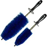 EZ Detail Super Soft Grill & Spoke Alloy Wheel Cleaning Brush - Blue & Black - Twin Pack