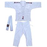 USI Universal Judo Dress, Judo Karate Dress, 417JB Judo Bouncer Dress Including White Belt, Canvas Weave, Poly Cotton Fabric (Size 190cm)