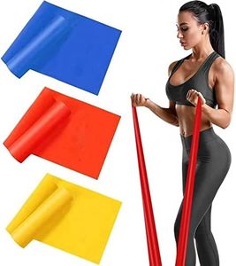 RongqI Resistance Bands Set - Professional Exercise Bands with 3 Resistance Levels, Non-Latex Elastic Bands Stretch Bands for Physical Therapy, Home Gym Workout Strength Training Yoga Pilates