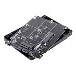 Chenyang Combo M.2 NGFF B-key mSATA SSD to SATA 3.0 Adapter Converter Case Enclosure with Switch