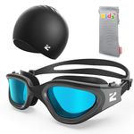 ZIONOR Kids Swim Goggles with Swim Cap, G1MINI SE Anti-fog Swimming Goggles for Kid Child, Durable Silicone Kids Swimming Cap