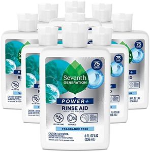 Seventh Generation Power+ Dishwasher Rinse Aid, Fragrance Free, 8 fl oz, (Pack of 9)