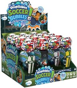 The Unspillables Soccer Ball Bubbles – No Spill Soccer Ball Bottles for Kids, Pre-Filled Party Favors for Birthday Parties, Outdoor Play & Goodie Bags 16PC