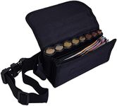 CLAIRE-FONCET Waiter's Bag - Waiter's Purse - Waist Bag in Canvas Fabric, Includes 8 Euro Coin Changer, 1 Inner Pocket with Zip, Magnetic Closure, Ideal for Waiters, Waitresses