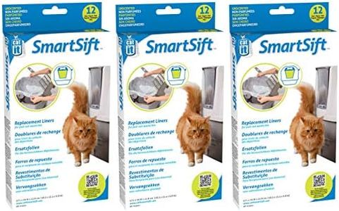 (3 Pack) Catit Design Liner for Sifting Cat Pan Base - 12 Liners per Pack