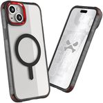 Ghostek Covert iPhone 15 Plus Clear Case - Compatible with MagSafe Accessories, Shockproof Silicone, Minimalist Phone Cover (6.7 Inch, Smoke)