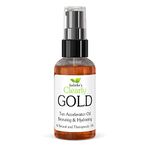 GOLD, 100% Natural Tanning Oil with Bronzer | Moisturizing Sun Tan Accelerator Body Oil for a Healthy Bronze Glow with Olive, Carrot Seed and Coconut | Made in USA (60 ml)