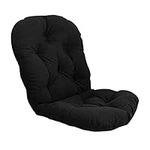 Gralara Comfortable Swivel Rocker Cushion Set for Patio Furniture, Black