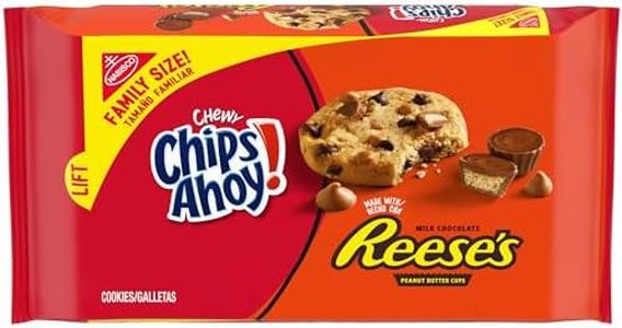 CHIPS AHOY! Chewy Chocolate Chip Cookies with Reese's Peanut Butter Cups, Family Size, 14.25 oz