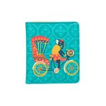 Chumbak Women's Mini Wallet |Elephant Adventures Collection | Vegan Leather square Wallet for Women | Ladies Purse with Button lock |Pocket friendly with Card & Currency Slots - Teal