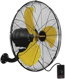 VENTISOL 20 Inch High Velocity Oscillation Wall Mounted Fan for Porch, Greenhouse,Workshop,Home, Patio,-3 Speed Wall Fan Oscillating-4,950CFM - Household,Commercial,Industrial Use