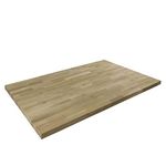 domli Solid Wood Oak Table Top | 1200m x 600mm x 27mm | Top Grade European Wooden Large Square Kitchen Dining Tabletop Worktop Desktop Countertop Workstation