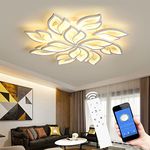 LED Ceiling Light Dimmable 90-180W Ceiling Lamp LED Living Room Lamp with Remote Control App Colour Changing Modern Living Room Lamp Ceiling Light Energy Saving Dimming Ceiling Lighting Bedroom Lamp