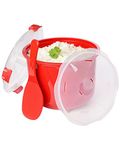 Sistema Microwave Rice Cooker | 2.6 L | Dishwasher Safe Small Rice Cooker | BPA-Free | Red