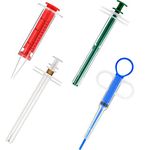 Patelai 4 Pieces Cat Pill Shooter Dog Pill Gun Pill Dispenser Pet Medicine Syringe Puppy Tablet Feeder for Small Animals (Blue, Green and red, White)